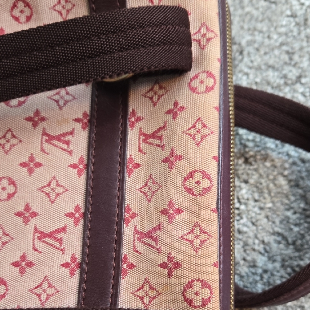 Louis Vuitton Burgandy and Red Monogram Shoulder Bag - Picture 8 of 15